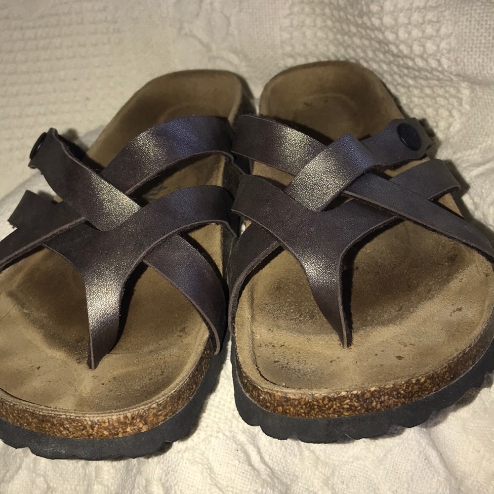 Size 38M betula Birkenstock sandals.
